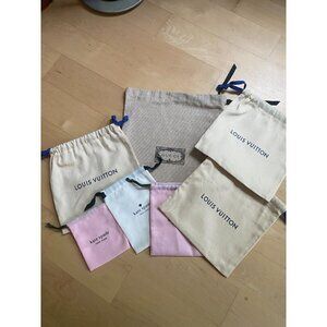 6 Designer dust bags louis vuitton gucci